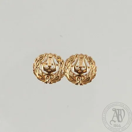 Ylioppilaslyyra, Ø 13mm, leveys 25mm, 585, paino 1,1g 