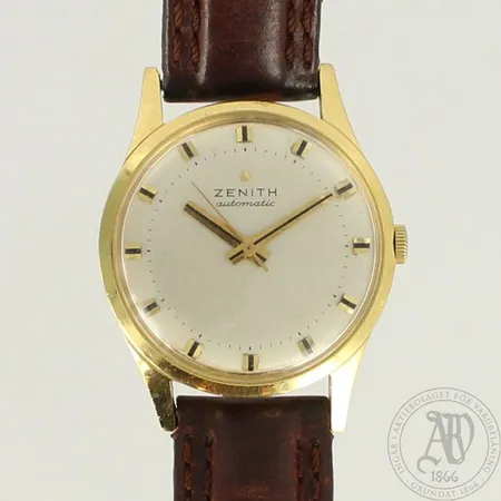 Kultarannekello Zenith nahkarannekkeella, 793A480, kaiverrettu, automaatti, taulun Ø 30mm, 750br, paino 32,3g 