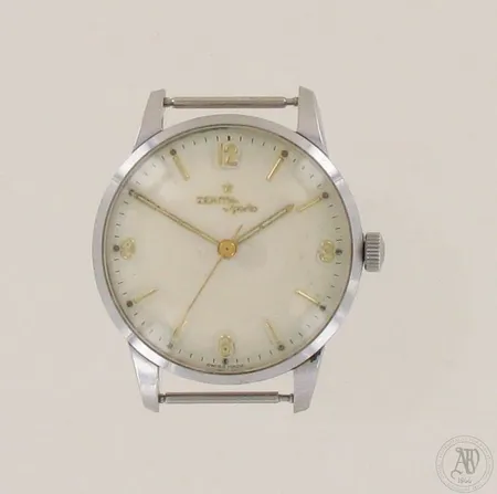 Teräsrannekello Zenith Sporto, kaiverrettu, mekaaninen, taulun Ø 34mm, ranneke puuttuu