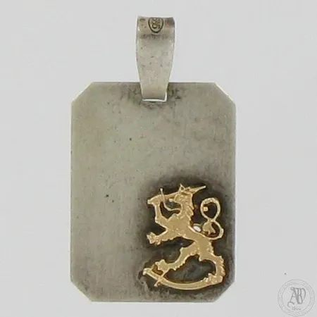 Leijona-riipus, korkeus 20mm, 585/925, paino 1,6g  