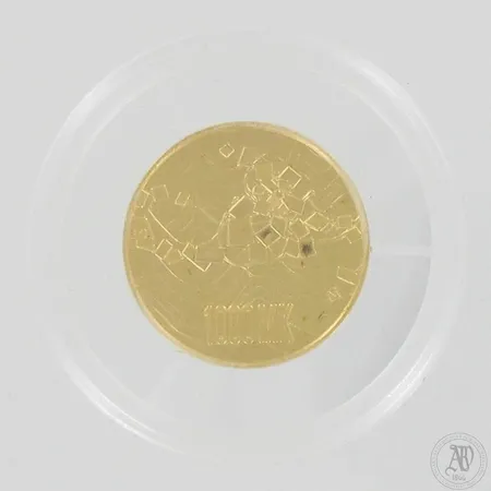 Kultaraha Suomi 1917-1992, nimellisarvo 1000mk, 900, paino 9,0g