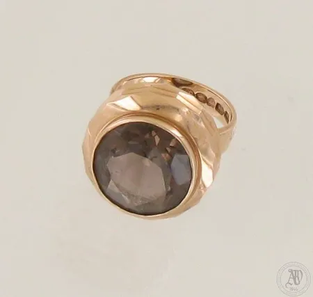 Savukvartsi-sormus, koko 17½, 585br, paino 10,3g