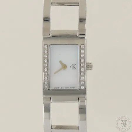 Teräsrannekello Calvin Klein timanteilla 20xn.0.0055ct, quartz, pituus 150mm, ohjekirja, aitoustodistus ja laatikko. 