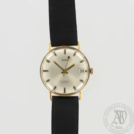 Kultarannekello King, 17 jewels incabloc, mekaaninen, Ø 32mm, 750br, paino 25,7g