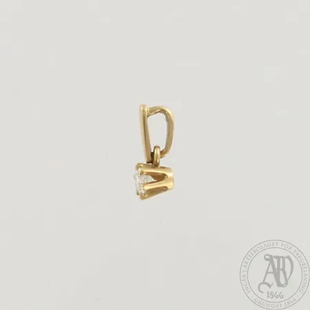 Timanttiriipus 1xn.0.15ct, korkeus 12mm, 585, paino 0,5g 