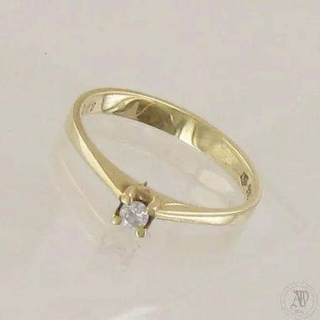 Timanttisormus 1xn.0.07ct, koko 17¼, 585, paino 2,1g
