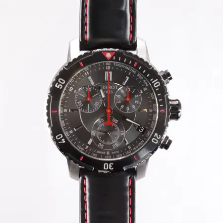 Teräsrannekello, Tissot PRS 200, Quartz, ref.T067.417.26.051.00, taulun Ø 41mm, nahkaranneke varmuuslukolla, takuutodistus ja paperit, laatikko