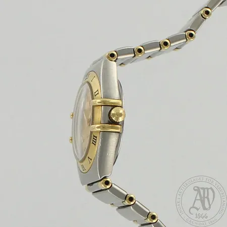 Teräsrannekello, Omega Constellation, Ø 22mm, rannekkeen pituus 160mm, nr. 56215903, paristo loppunut