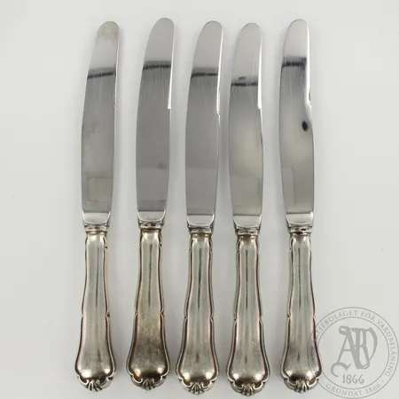 Viisi veistä, Chippendale, kaiverrettu, pituus 205mm, 925br, paino 358,5g 