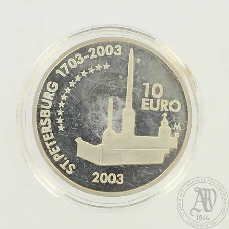 Juhlaraha, Mannerheim ja Pietari, nimellisarvo 10euroa, 925, paino 27,4g