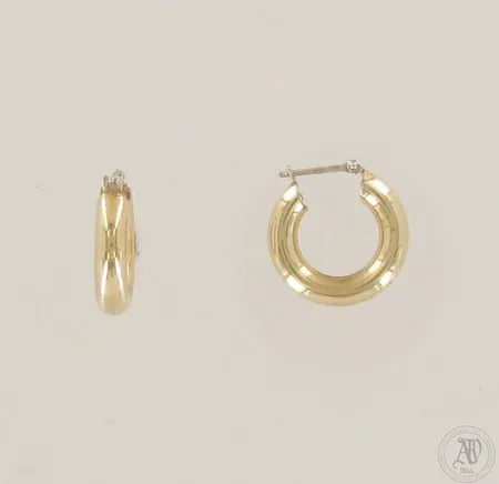 Korvarenkaat, Ø 18mm, 585 kelta- ja valkokulta, paino 2,8g