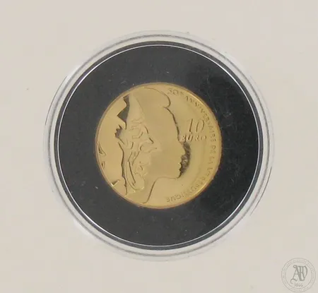 Kultaraha Ranska,  nimellisarvo 100 euroa, vuodelta 2008, 920, paino 8,4g  