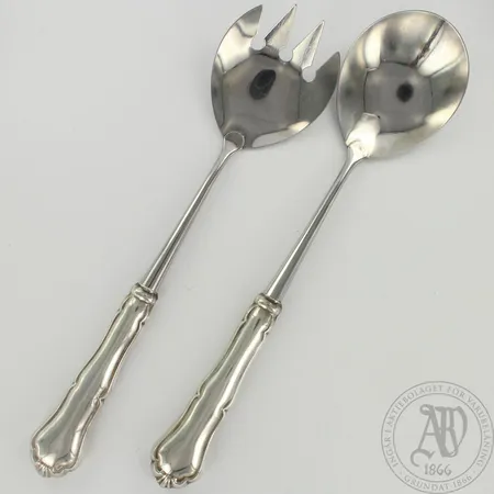 Salaattiottimet, Chippendale, pituus 250mm, 830br, paino 111,0g