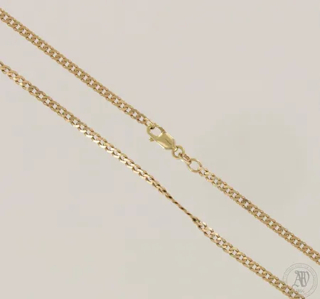 Panssarikaulaketju, pituus 55,5cm, viallinen, 585, paino 9,0g 