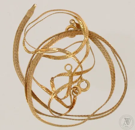 2 viallista ketjua, 585, paino 6,9g 