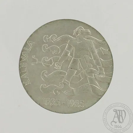 Hopearaha, Kalevala 1835-1985, nimellisarvo 50mk, 500, paino 20,1g 