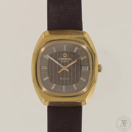 Teräsrannekello Eterna quartz electronic, quartz, kaiverrettu, taulun mitat 42x37mm, hihnan pituus 210mm, ei käy