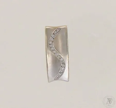 Timanttiriipus 17xn.0.007ct, korkeus 25mm, 585 valkokulta, paino 5,8g