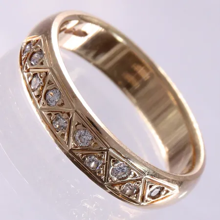 Timanttisormus 10xn.0.02ct, koko 17, 585, paino 4,5g
