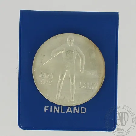 Juhlaraha, Lahti MM 1978, nimellisarvo 25mk, 500, paino 26,4g 