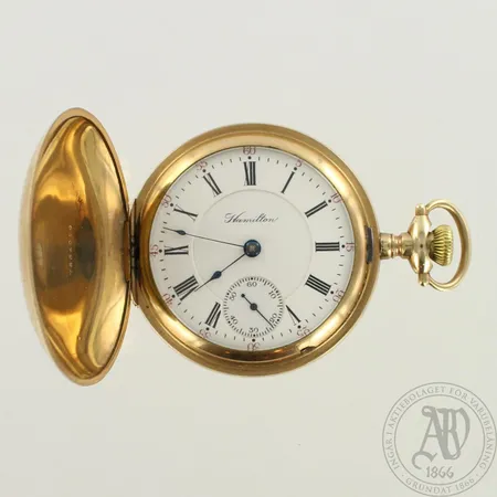 Kullattu taskukello Hamilton, kaiverrettu, 17 jewels, 630069, Ø 55mm