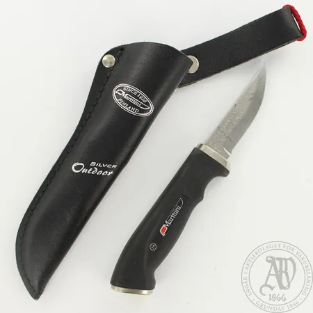 Puukko Marttiini, Silver Carbinox, pituus 165mm, nahkatuppi