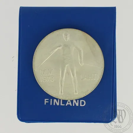 Juhlaraha, nimellisarvo 25 mk,  1978, Hiihdon MM-kilpailut, 500, paino 26,6g 