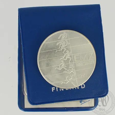 Juhlaraha EMX Helsinki 1971, nimellisarvo 10 markkaa, 500, paino 24,1g 