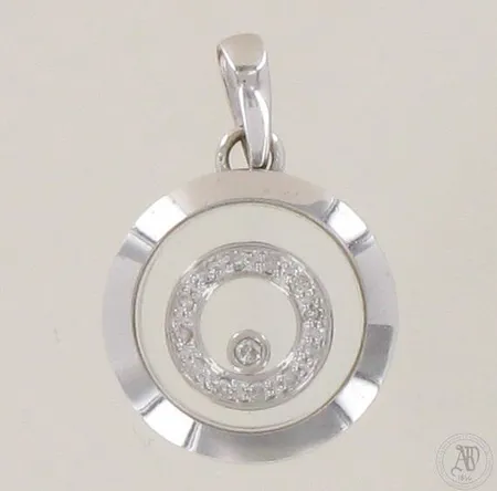 Timanttiriipus, 13xn.0.005-0.01ct, Ø 15mm, 585br valkokulta, paino 1,9g