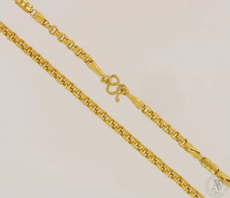 Kaulaketju, pituus 60cm, käytön jälkiä, 965, paino 30,4g