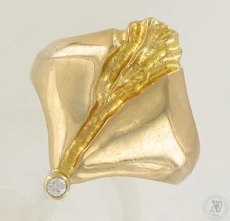 Timanttisormus 1xn.0.02ct, koko 16¼, 585, paino 4,4g