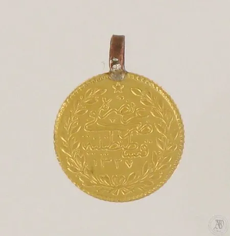 Turkkilainen rahariipus, Ø15mm, lenkki metallia, 917br, paino 1,6g