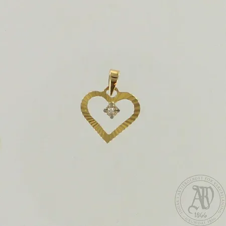 Timanttiriipus 1xn0.01ct, korkeus 15mm, 585, paino 0,8g 
