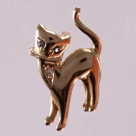 Kissariipus timantilla ja sinisafiireilla 1xn.0,005ct, korkeus 25mm, 585, paino 1,7g