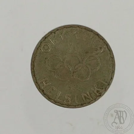 Olympiaraha Suomi 500 markkaa Olympia XV 1952, 500, paino 12,1g