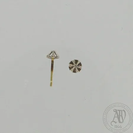 Timanttikorvanapit 2xn.0.005ct, lukot puuttuvat, 585 valkokulta, paino 0,3g