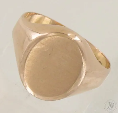Kantasormus, käytön jälkiä, koko 17½, 585, paino 2,1g
