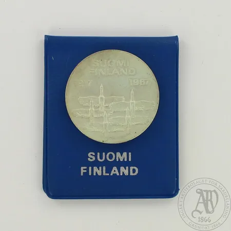Juhlaraha Suomi Finland 1917-1967, nimellisarvo 10mk, 900, paino 23,9g 