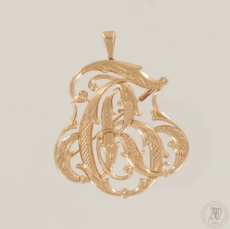 Monogrammiriipus, korkeus 51mm, 585, paino 13,9g