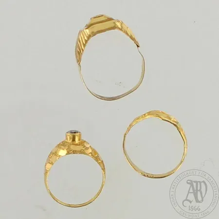 3 kastesormusta, 875-916br, paino 2,4g 