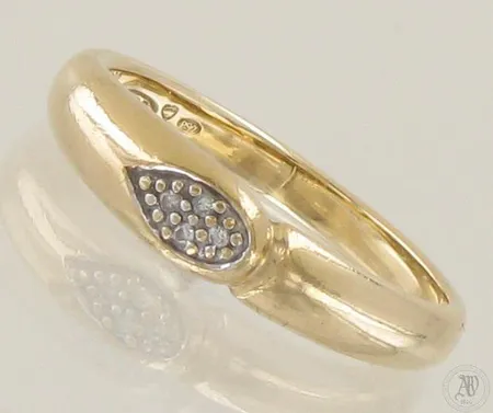 Timanttisormus 4xn.0.005ct, koko 17¼, 585, paino 3,3g