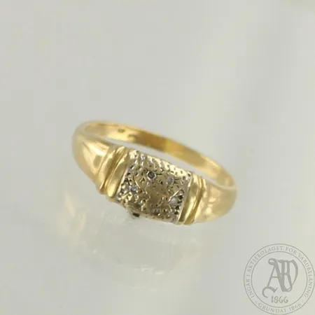 Timanttisormus 6xn.0.005ct, koko 15¾, 585, paino 2,5g 