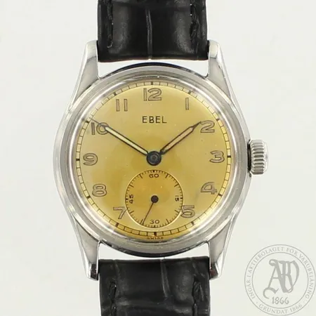 Teräsrannekello Ebel, mekaaninen, Ø 32mm, nahkarannekkeella