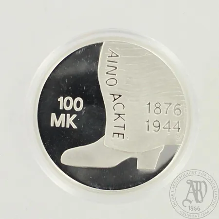 Juhlaraha, Aino Ackté ja Ooppera 2001, nimellisarvo 100mk, 925br, sealed, paino 35,3g 