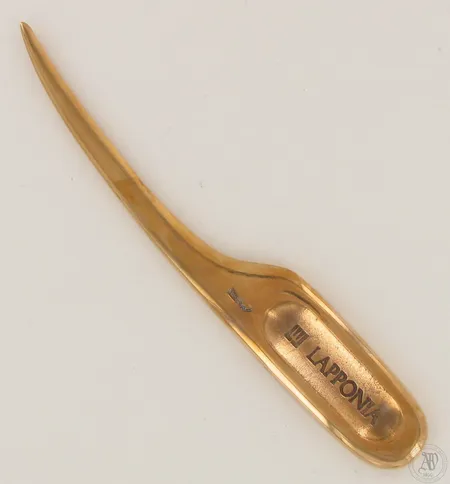 Paperiveitsi, Lapponia, design Björn Weckström, pituus 180mm, pronssia