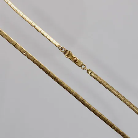 Kaulaketju, käytön jälkiä, pituus 49cm, 750, paino 13,2g