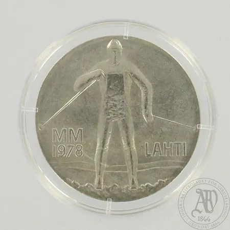 Juhlaraha, Lahti MM 1978, nimellisarvo 25mk, 500, paino 26,3g 