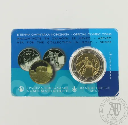 2 euron kolikko, Athens 2004, nimellisarvo 2 euroa