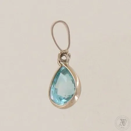 Zirkoni-riipus 4,23ct, korkeus 22mm, todistukset, 585 valkokulta, paino 1,6g