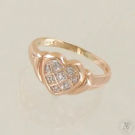 Timanttisormus 8xn.0.005ct, koko 16½, 585, paino 2,0g